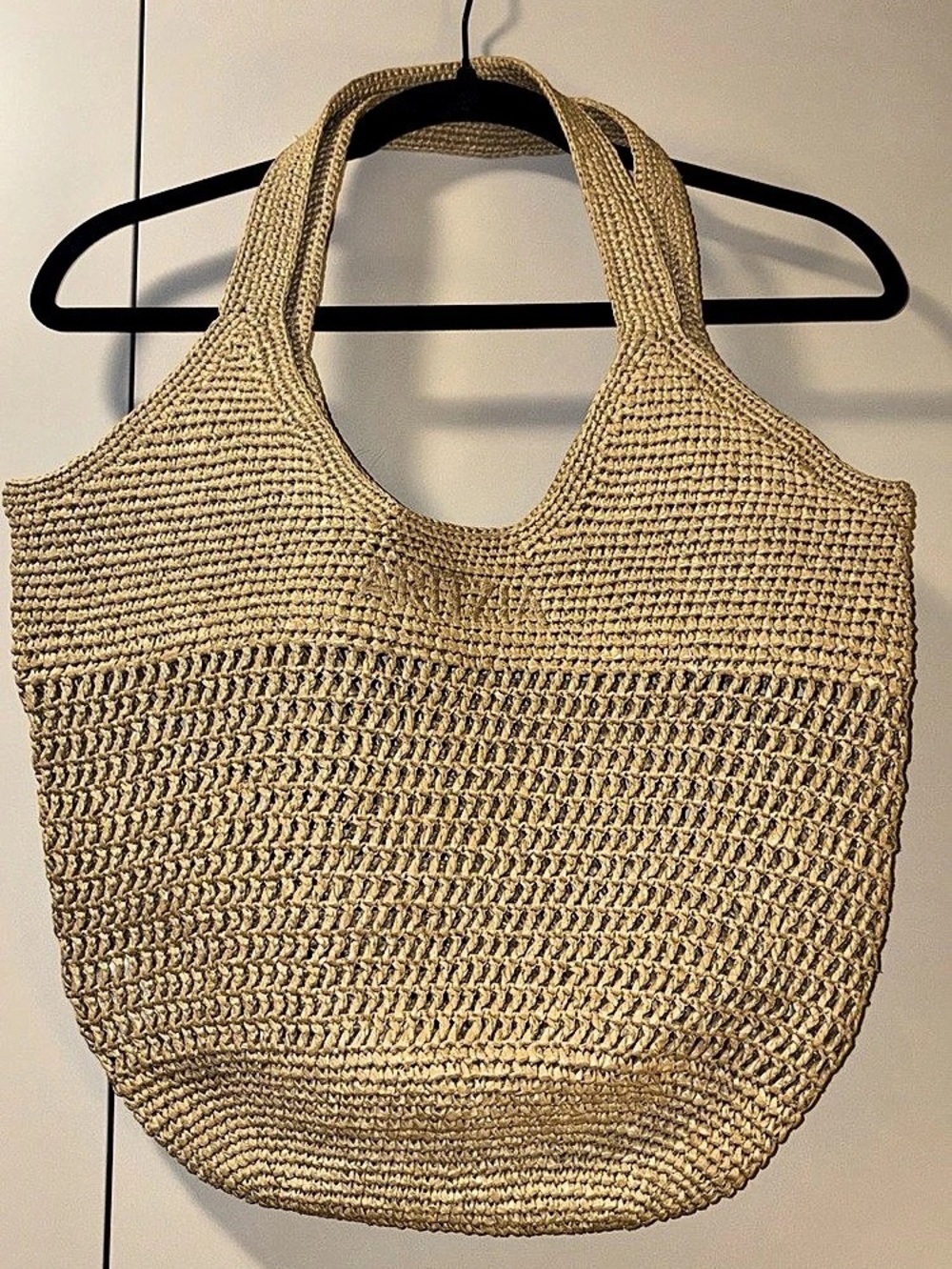 Woven Tote in Brown Like New
